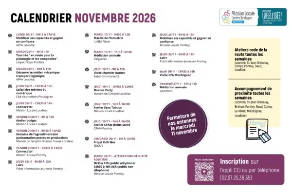 Image du document Calendrier novembre 2026